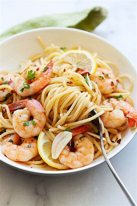 Add pasta and cook to warm. Shrimp Scampi (with White Wine Sauce!) — Easy Weeknight | Easy pasta dishes, Seafood recipes ...