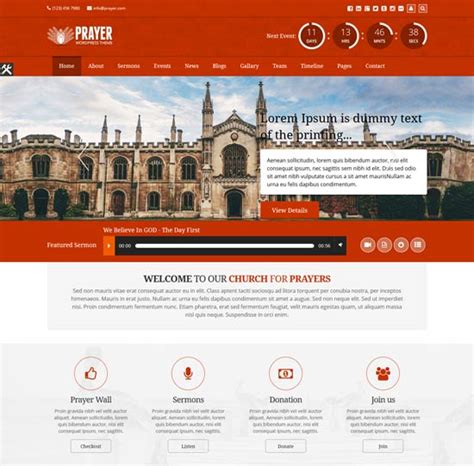 Best Church Website Templates Free Premium Freshdesignweb