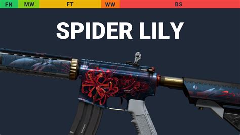 M4a4 Spider Lily Skin Float And Wear Preview Youtube