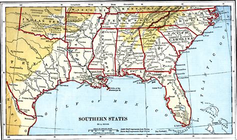 Southern States Map Printable