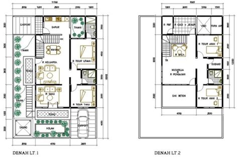 Biasanya desain atap rumah minimalis type 36 adalah desain bertingkat. Contoh Denah Rumah Mewah Bertingkat Desain Terbaru - MODEL ...