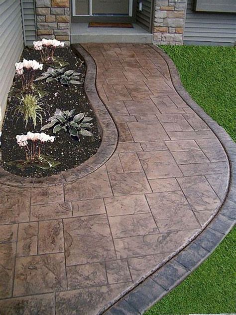 37 Superb Stamped Concrete Walkways Design Ideas For Your Home