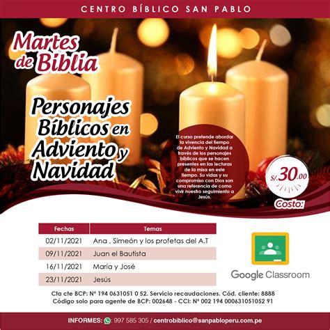 San Pablo Perú Curso Virtual Martes De Biblia “personajes Bíblicos