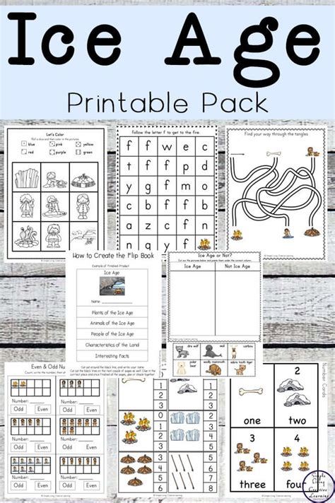 Ice Age Printable Pack Ice Age How To Start Homeschooling Age