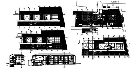 Floor Plan With Elevation Of Residential Area In Auto Cad Cadbull