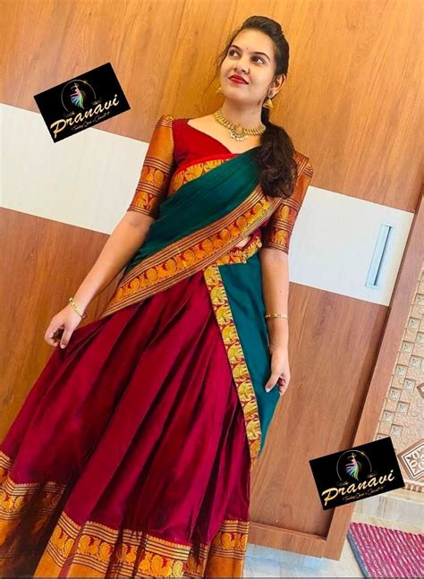 half saree lehenga lehenga saree design sari pattu langa voni half saree silk half saree