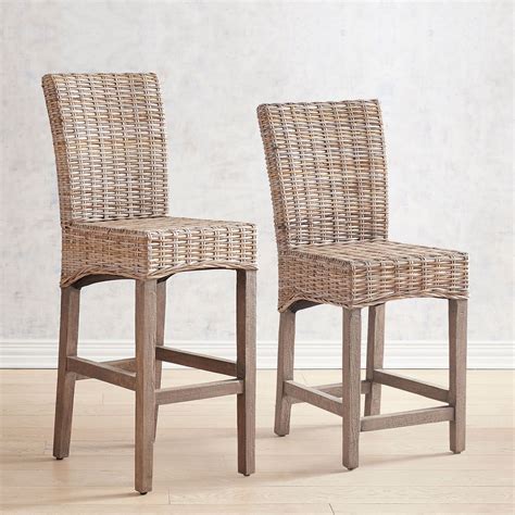 Rustic hickory lodge furniture will put the finishing country touches on your lodge, bar, inn, or restaurant. Kubu Counter & Bar Stools with Gray Wash Legs | Pier 1 ...