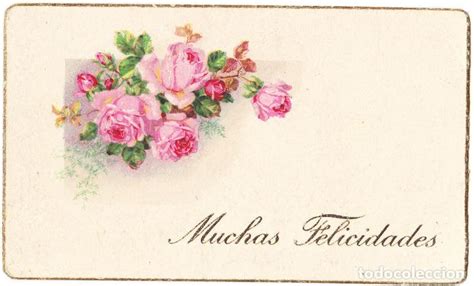 Muchas Felicidades Flores Rosas 11 X 650 C Comprar Postales