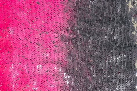 A Lot Of Silver And Pink Sequins Colorful Background Stock Image