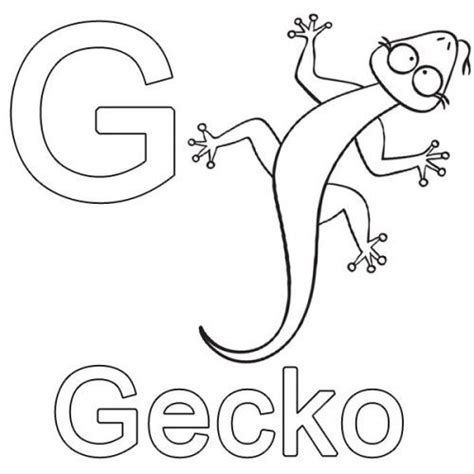 Jedoch fehlt manch einem die zeit, die lust oder einfach die voraussetzungen, um eigene vorlagen mit buchstaben zum ausmalen. Buchstaben lernen: Kostenlose Malvorlage: G wie Gecko zum Ausmalen | Buchstaben lernen ...