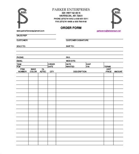 33 Free Order Form Templates Samples In Word Excel Formats