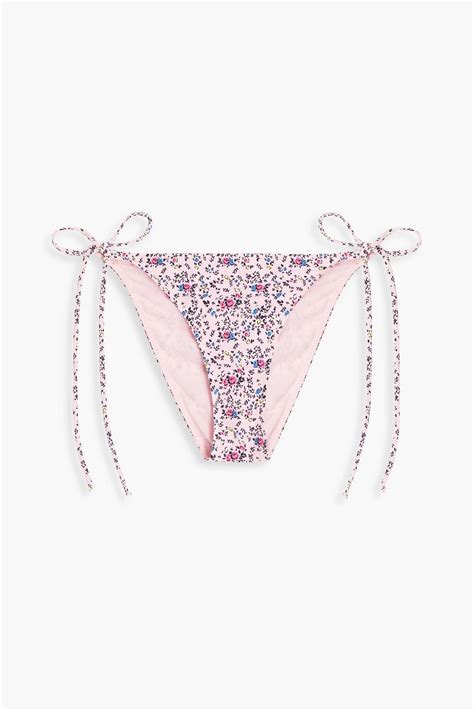 GANNI Floral Print Low Rise Bikini Briefs THE OUTNET