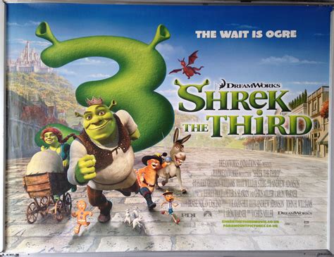 Cinema Poster Shrek The Third 2007 Main Quad Mike Myers Ebay