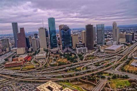 Aerial View Of Downtown Houston Aerial View Downtown Houston Cityscape
