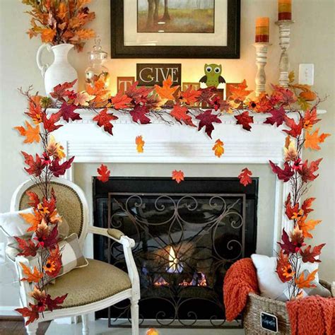 Faux Maple Leaf Garland Hanging For Indoor Outdoor Wedding Party
