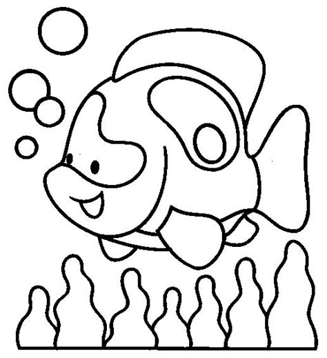 Dibujos para colorear de animales marinos Escuela en la Nube