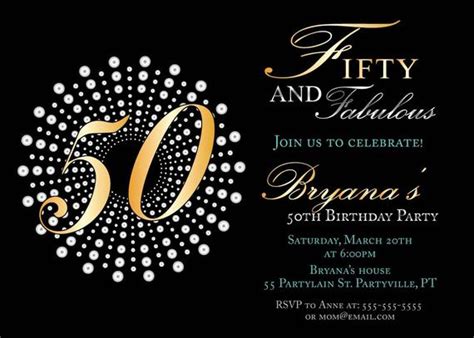 Limited time sale easy return. Fifty and fabulous birthday invitations 50th birthday party