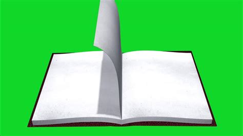 Book Page Flip Animation Book Opening Animation Green Screen Video
