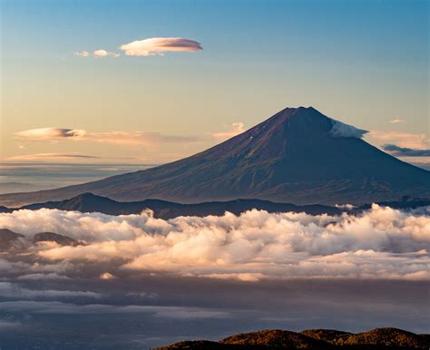 In The Morning Sunlights Natural Landmarks Mount Fuji Landmarks