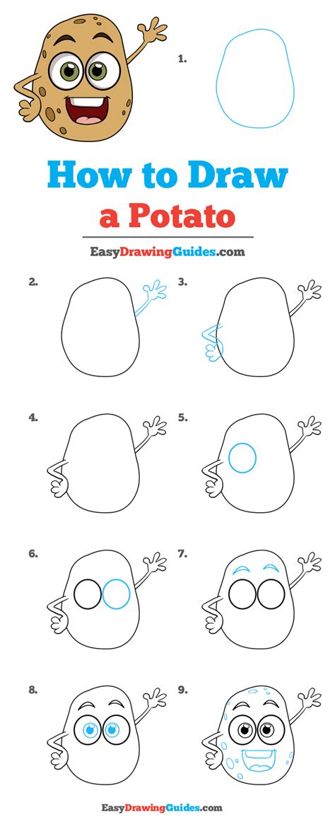 How To Draw A Potato Really Easy Drawing Tutorial