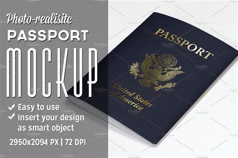 passport mockup mockup templates creative market