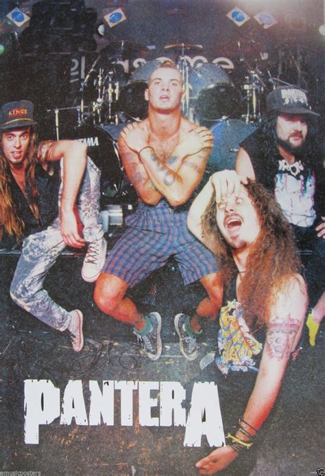Details About Pantera Group Posing In Front Of Drums Poster From Asia