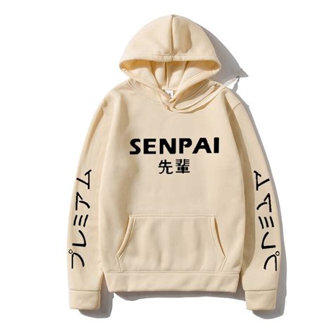 Anime Senpai Sweater Black Text Senpai Hoodie Japanese Etsy