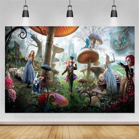 Alice In Wonderland Backdrop Fantasy Fairy Forest Castle Mushroom Girls