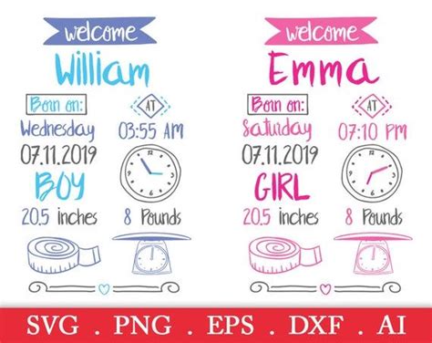 Clipart Baby Baby Svg Birth Announcement Template Baby Announcements