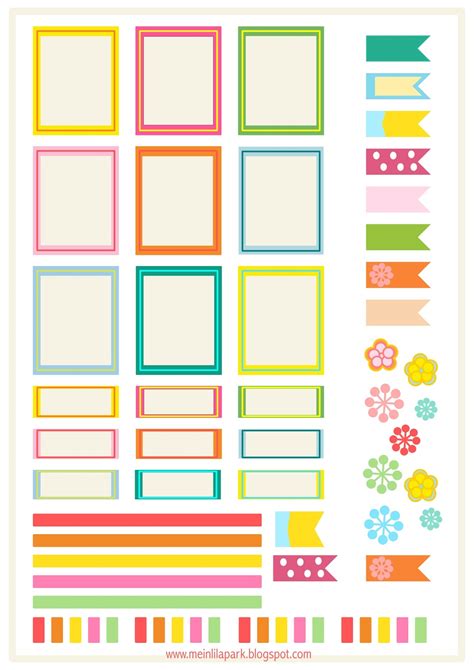Free Printable Bright Planner Stickers Ausdruckbare Etiketten