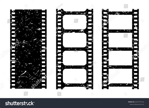 Old Grunge Film Strip Vector Icons Stock Vector Royalty Free