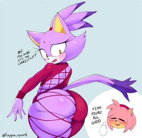 Rule 34 2023 Amy Rose Anthro Ass Blaze The Cat Blush Closed Eyes