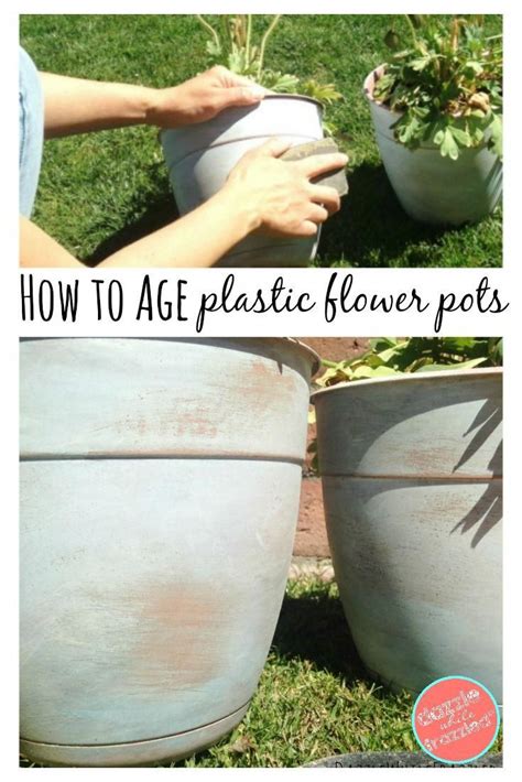 Pour a generous amount of alcohol onto the sponge. How to "age" plastic flower pots with spray paint and a ...