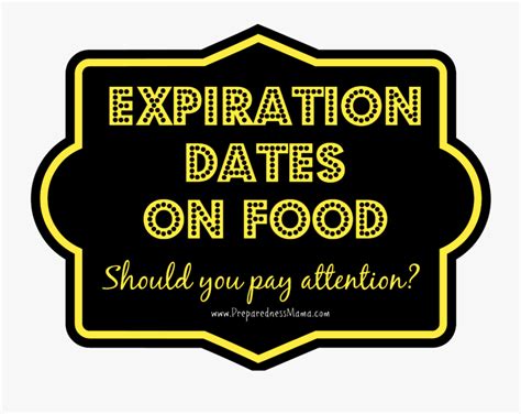 Expiration Dates On Food Storage Free Transparent