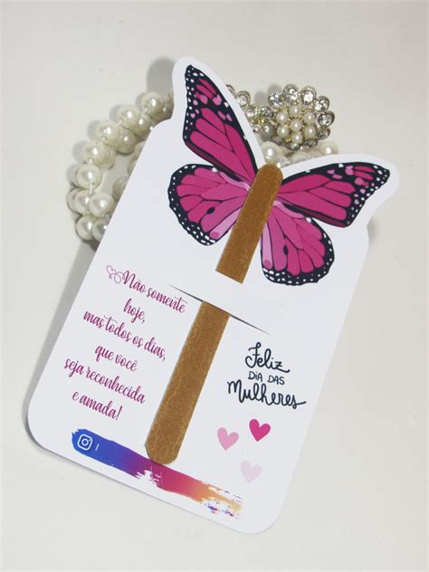 Cartão Com Mini Lixa Lembrancinha Dia Das Mulheres Elo7