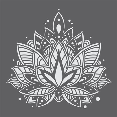 Lotus Half Mandala Svg 329 Svg File For Cricut