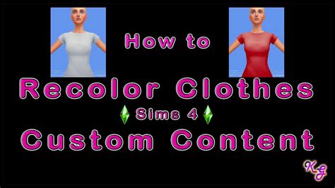 How To Recolor Clothes A Sims 4 Custom Content Creation Video Youtube