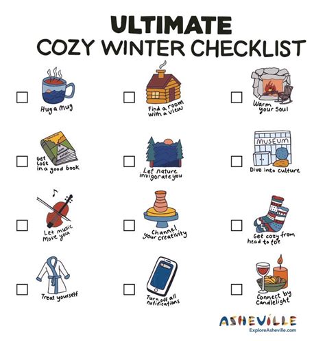 The Ultimate Cozy Winter Checklist Winter Checklist Winter Cozy Winter