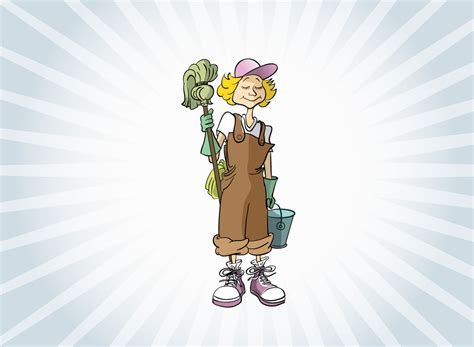 Maybe you would like to learn more about one of these? House Cleaning: Cartoon Professional House Cleaning Logos