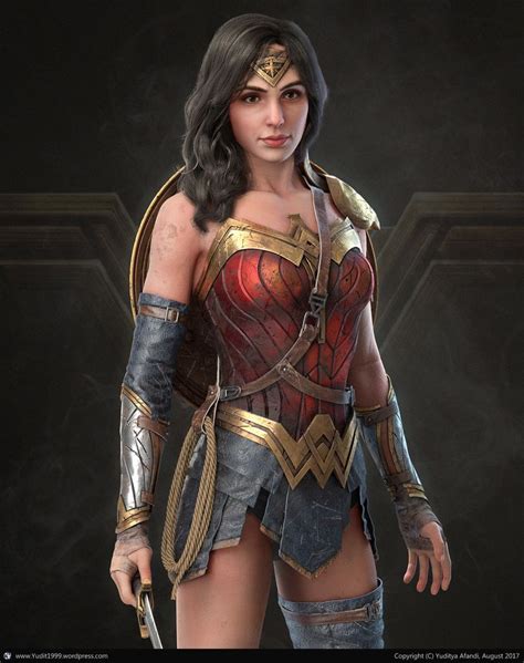 Artstation Wonder Woman Yuditya Afandi 3d Characters Mulher Maravilha Marvel E Super Herói