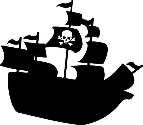 Piracy Ship Clip art - Pirate Silhouette Cliparts png ...