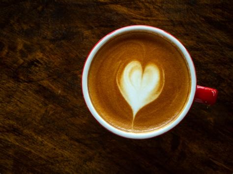 Cup Of Love Heart Latte Art Coffee Photo Premium Download