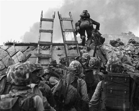During Korean War Marines Used Scaling Ladders To Storm Ashore At
