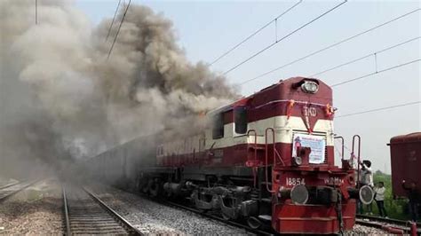 Train Engine Catches Fire Traffic Disrupted The Tribune India