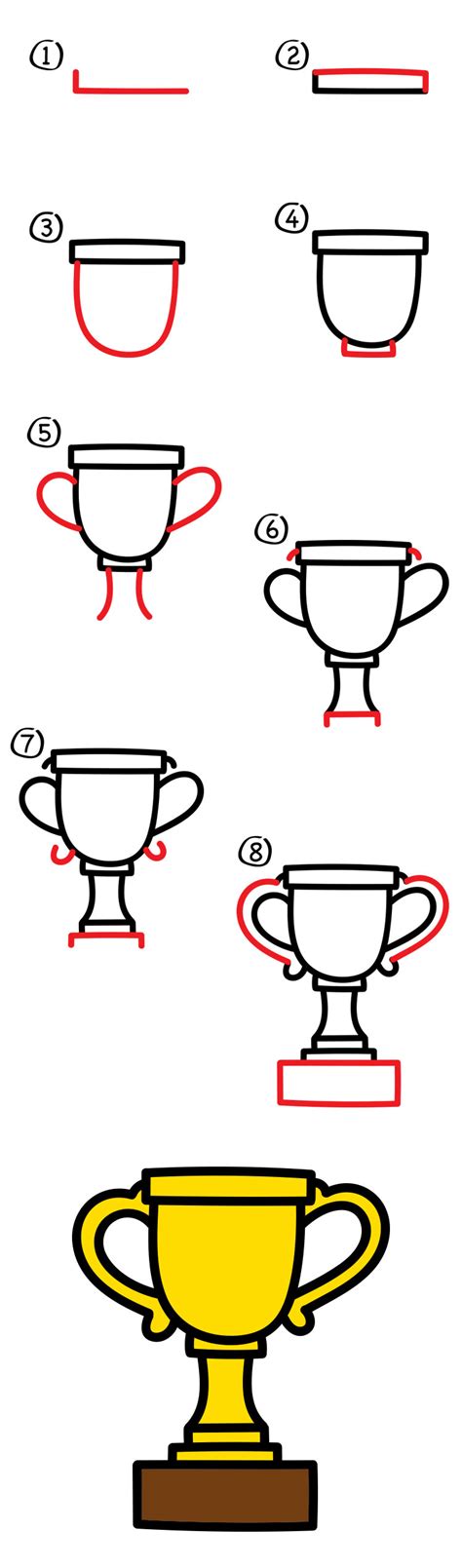 How To Draw A Trophy For Fathers Day Art For Kids Hub