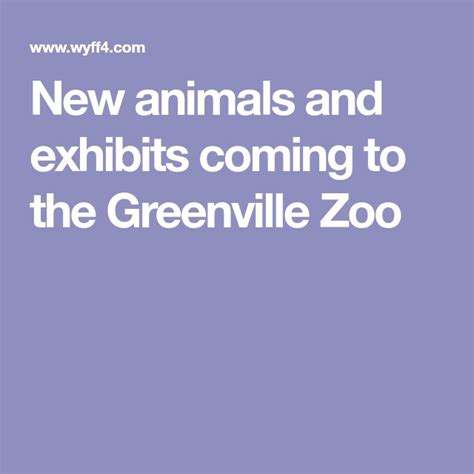 New Animals And Exhibits Coming To The Greenville Zoo Greenville Zoo