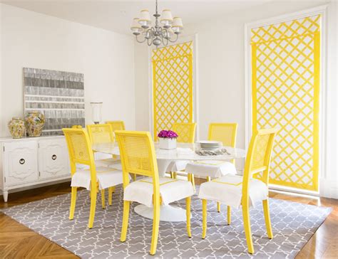 And if you like to coordinate your furniture, we have matching dining sets, too. Yellow and Gray Room - Contemporary - dining room - Diane ...