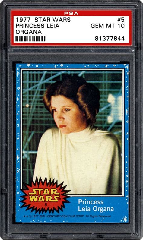 1977 Star Wars Princess Leia Organa Psa Cardfacts®