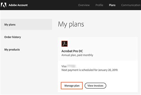Log into your adobe account click 'manage plan' for the subscription you want to cancel. Cancel your membership or subscription | Adobe Acrobat ...