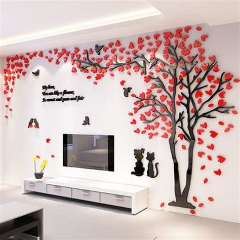 Couple Tree 3d Sticker Acrylic Stereo Wall Stickers Home Decor Living